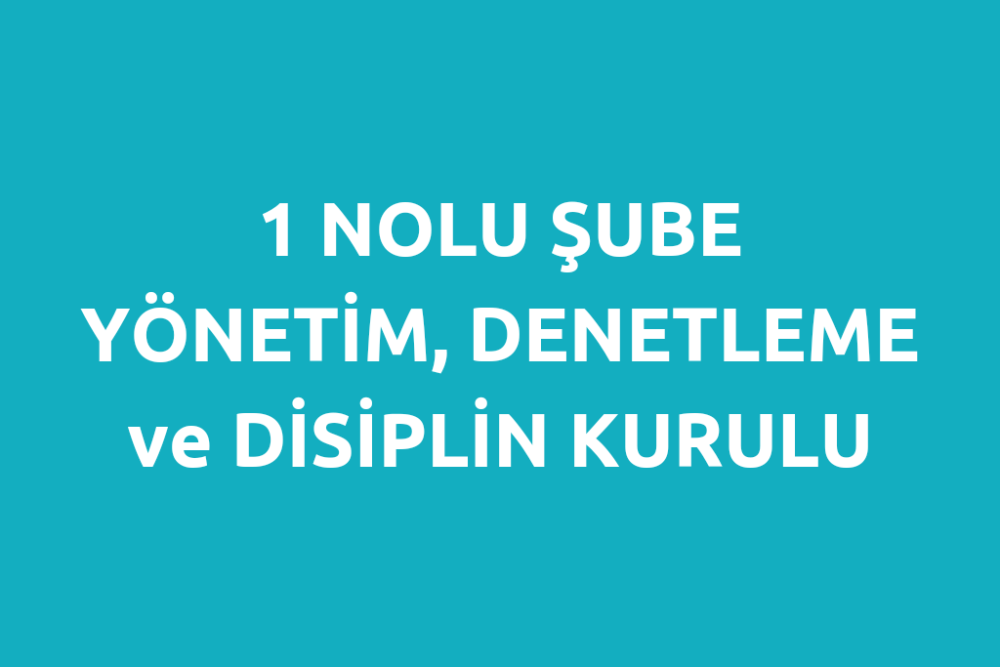 1 NOLU ŞUBE