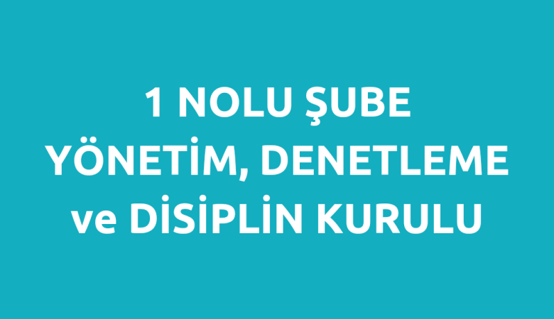 1 NOLU ŞUBE